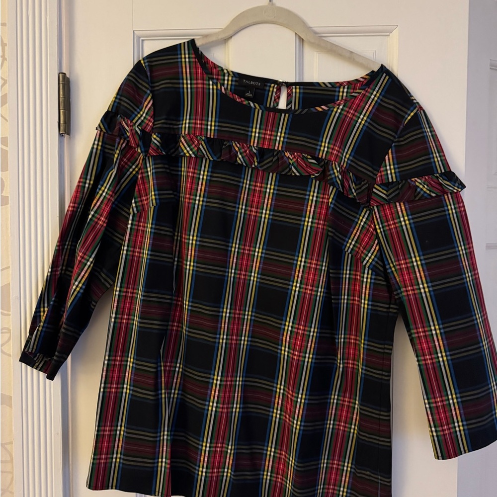 Plaid Ruffle Top